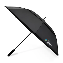 Elements 60" Recycled Auto Open Double Canopy Golf Umbrella (Hospice Logo)